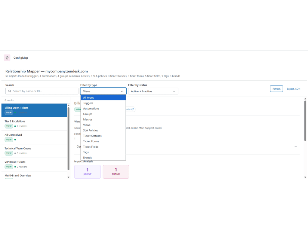 ConfigMap feature detail — Workflows app on the Zendesk Marketplace